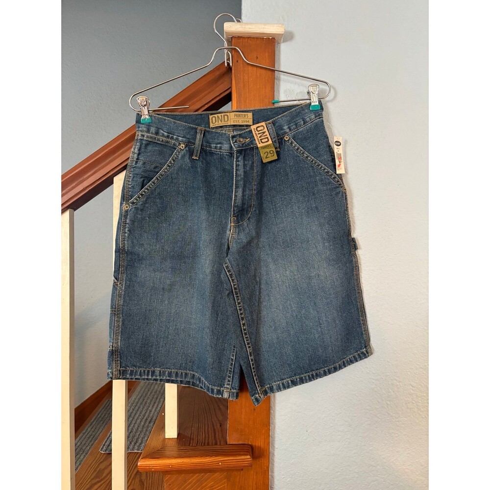Vtg Y2K Old Navy Jean Shorts Mens 29 Blue Denim Carpenter Cargo Workwear Jorts